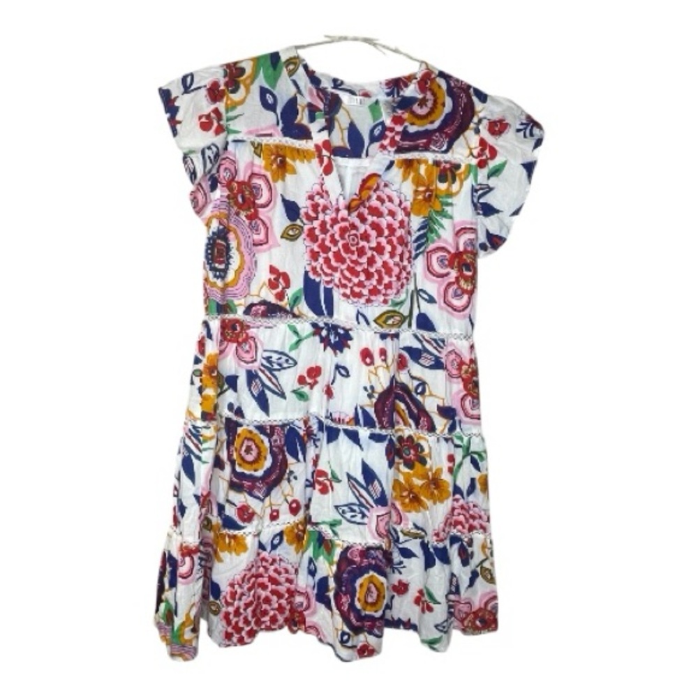Kaktus Colorful Floral Dress Sz M